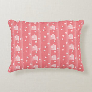 Pretty pink little stars pattern decorative cushion