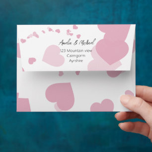 Pretty Pink Love heart Envelopes