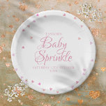 Pretty Pink Love Hearts Baby Shower Sprinkle Paper Plate<br><div class="desc">Featuring pretty scattered pink love hearts,  these chic paper plates are ideal for your special baby girl sprinkle,  shower or couples shower. Designed by Thisisnotme©</div>