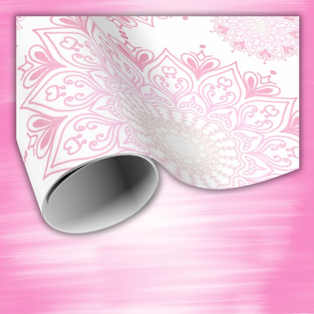 Pretty pink mandala on white | wrapping paper (Creator Uploaded)