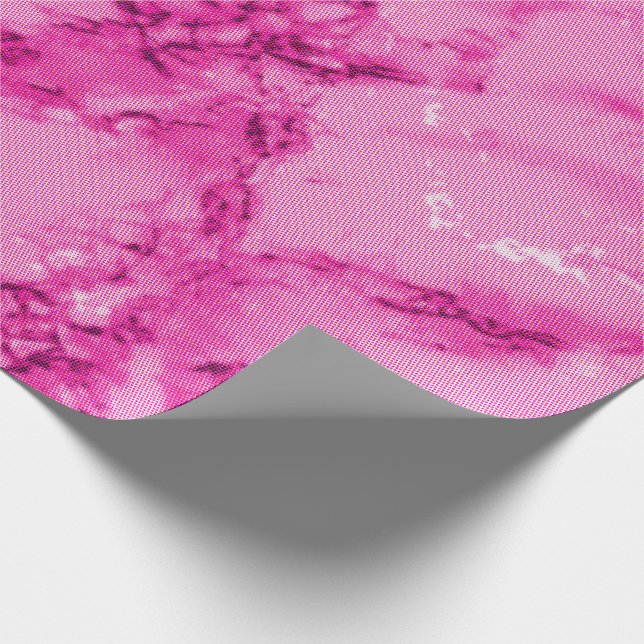 Pretty Pink Marble Texture Look Wrapping Paper (Corner)