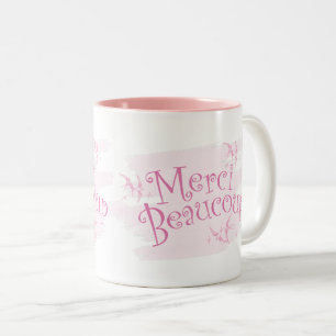 Pretty Pink "Merci Beaucoup" Thank You Gift Mug