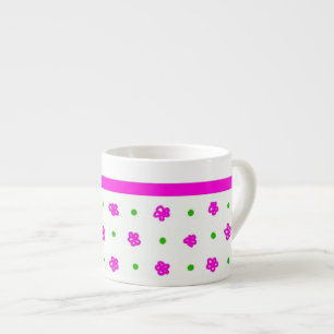 Pretty Pink Mini-print Floral Espresso Mug