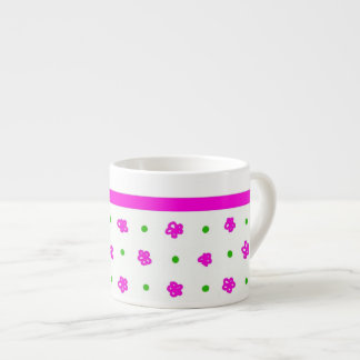 Pretty Pink Mini-print Floral Espresso Mug