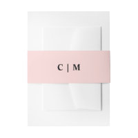 Pretty Pink Minimalist Wedding Initials