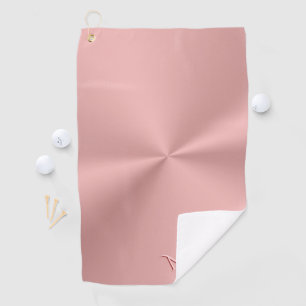 Pretty pink monogram initials on rose-gold ladies golf towel