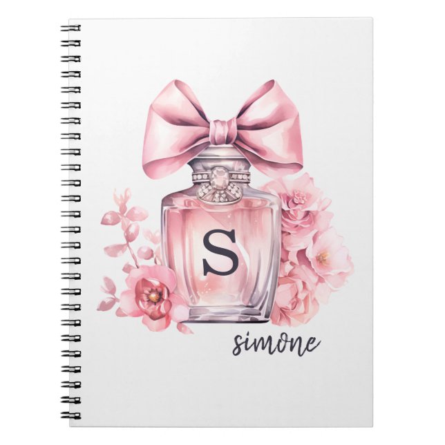 Pretty Pink Monogram Notebook (Front)