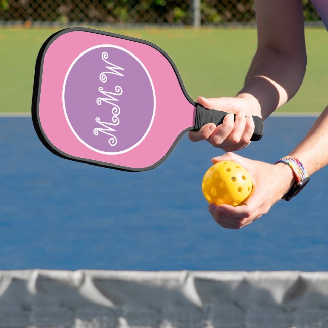 Pretty Pink Monogram Pickleball Paddle (Insitu)