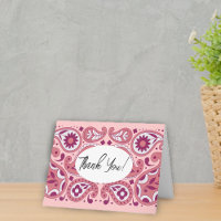 Pretty Pink Paisley Pattern Flowers Tear Drops