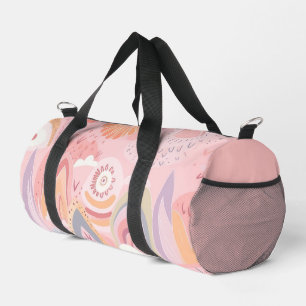 Pretty Pink Pattern Duffle Bag