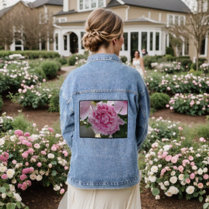 Pretty Pink Peony Denim Jacket