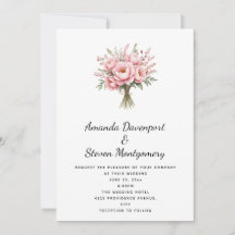 Pretty Pink Peony Flower Bouquet Wedding