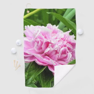 Pretty Pink Peony Golf Towel