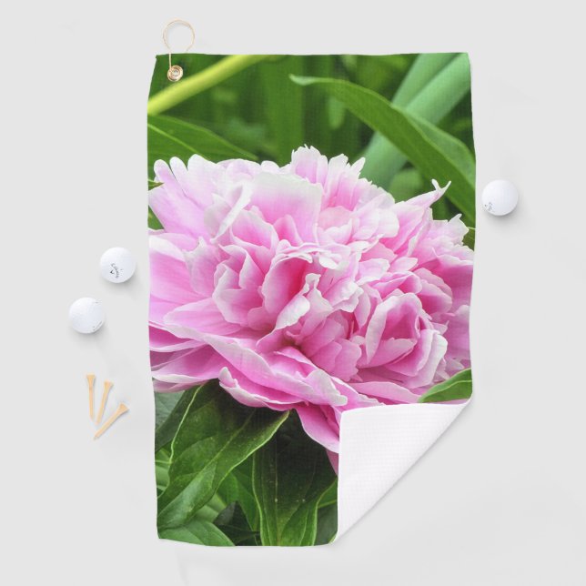 Pretty Pink Peony Golf Towel (InSitu)