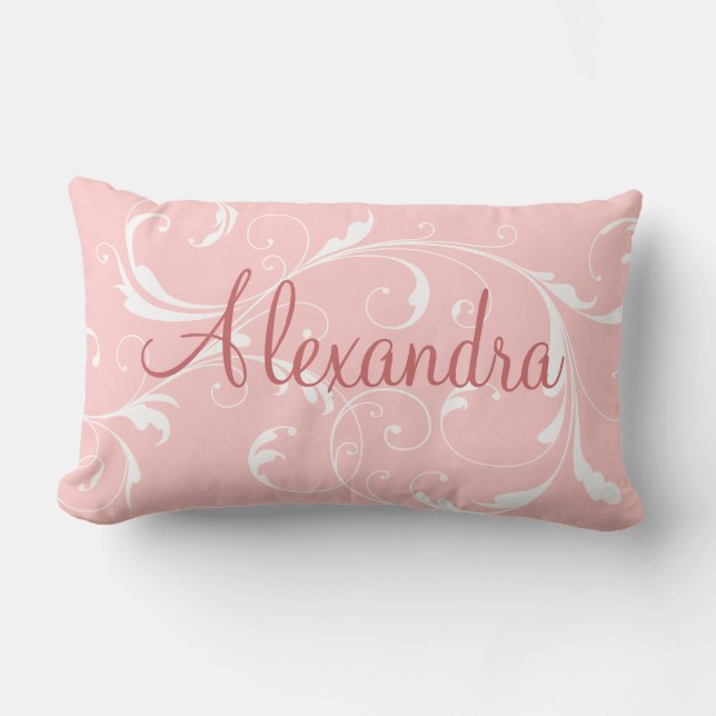 Pretty Pink Personalised Name Pillow (Front)