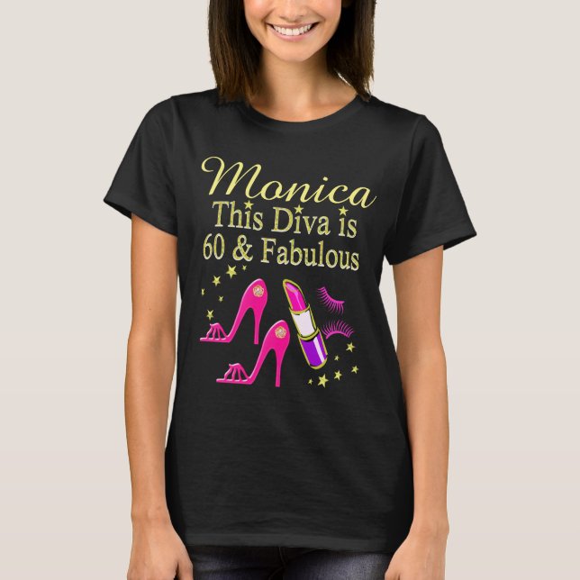 PRETTY PINK PERSONALIZED 60TH BIRTHDAY T SHIRT (Front)