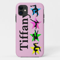 PRETTY PINK PERSONALIZED GYMNASTICS IPHONE CASE