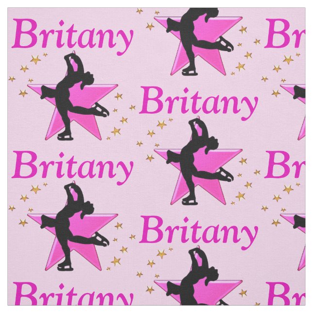 PRETTY PINK PERSONALIZED SKATER GIRL FABRIC (Swatch)