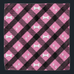 Pretty Pink Plaid - Pet  Bandanna<br><div class="desc">Pet Bandanna. Featuring a stylish pretty pink Plaid pattern. The pink background colour can be changed to any colour you like. ⭐99% of my designs in my store are done in layers. This makes it easy for you to resize and move the graphics and text around so that it will...</div>