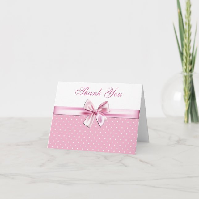 Pretty Pink Polka Dot Thank You (Front)