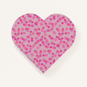 pretty pink polka dots notebook