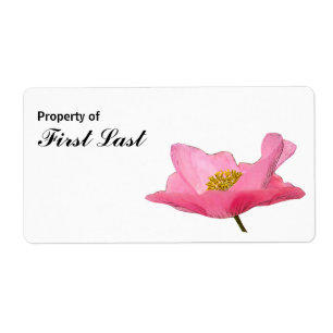 Pretty Pink Poppy Custom Bookplate