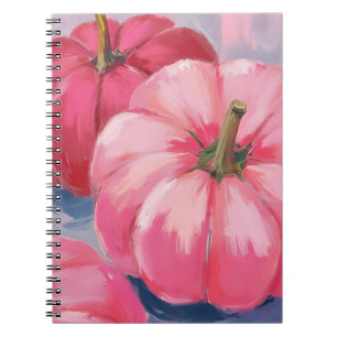 Pretty Pink Pumpkins Watercolor Notebook