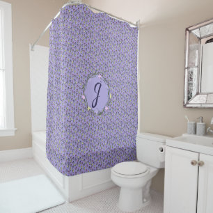 Pretty Pink Purple and Yellow Pansies Shower Curtain