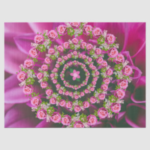 Pretty Pink Purple Green Garden Flowers Christmas Tissue Paper
