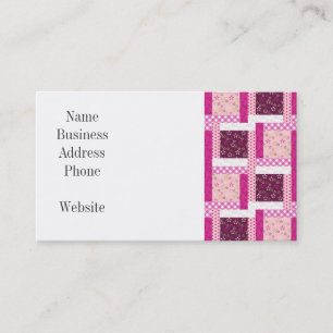 Pretty Pink Purple Patchwork Quilt Design Gifts Business Card