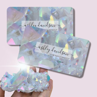 Pretty Pink Quartz Crystal Business Cards