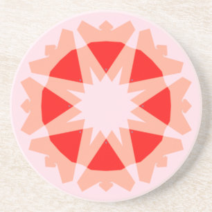 Pretty Pink Red Whimsical Fun Star Dopamine Decor  Coaster