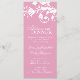 Pretty Pink Rehearsal Dinner Invitations