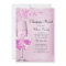 Pretty Pink Rose Champagne Brunch Invitation