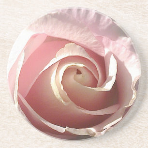 Pretty pink rose coaster