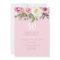 Pretty Pink Rose Floral 50th Birthday Invite