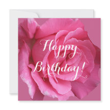 Pretty pink rose floral customizable Angela name