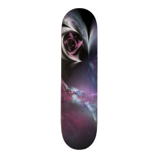 Pretty Pink Rose Fractal Skateboard