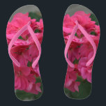 Pretty Pink Rose Geranium Flip Flops<br><div class="desc">Pretty Rose Geranium Women's pink floral nature Flip Flops. Perfect for anyone who loves flowers and nature. Shown with Pink Slim Straps and White Footbed. Nice gift for wedding party for beach destination weddings, or for summertime fun at the beach, vacation or anytime. See options for Wide Straps. Original Photography...</div>