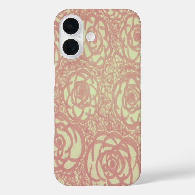 Pretty Pink Rose Pattern Case-Mate iPhone Case (Back)