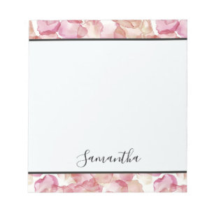 Pretty Pink Rose Petals Notepad