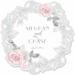 Pretty Pink Rose Wreath  BarefootBride™