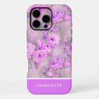 Pretty Pink Roses Custom Name Floral