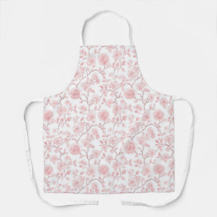 Pretty Pink Roses Floral Bridal Shower Apron