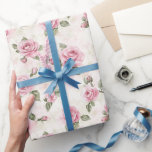 Pretty Pink Roses Floral Bridal Shower Wrapping Paper<br><div class="desc">Pretty Pink Roses Floral Bridal Shower</div>