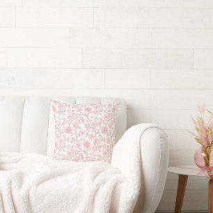 Pretty Pink Roses Floral Cushion