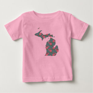 Pretty Pink Roses Michigan T-Shirt Michigan