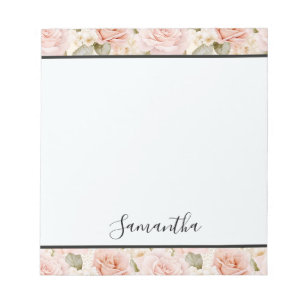 Pretty Pink Roses Notepad