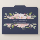 Pretty Pink Roses on Blush, Navy Blue, and White