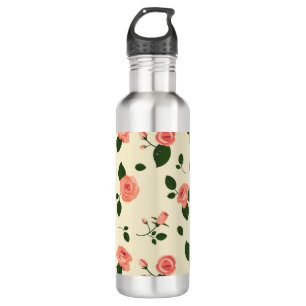 Pretty Pink Roses Pastel Pink Pattern 710 Ml Water Bottle